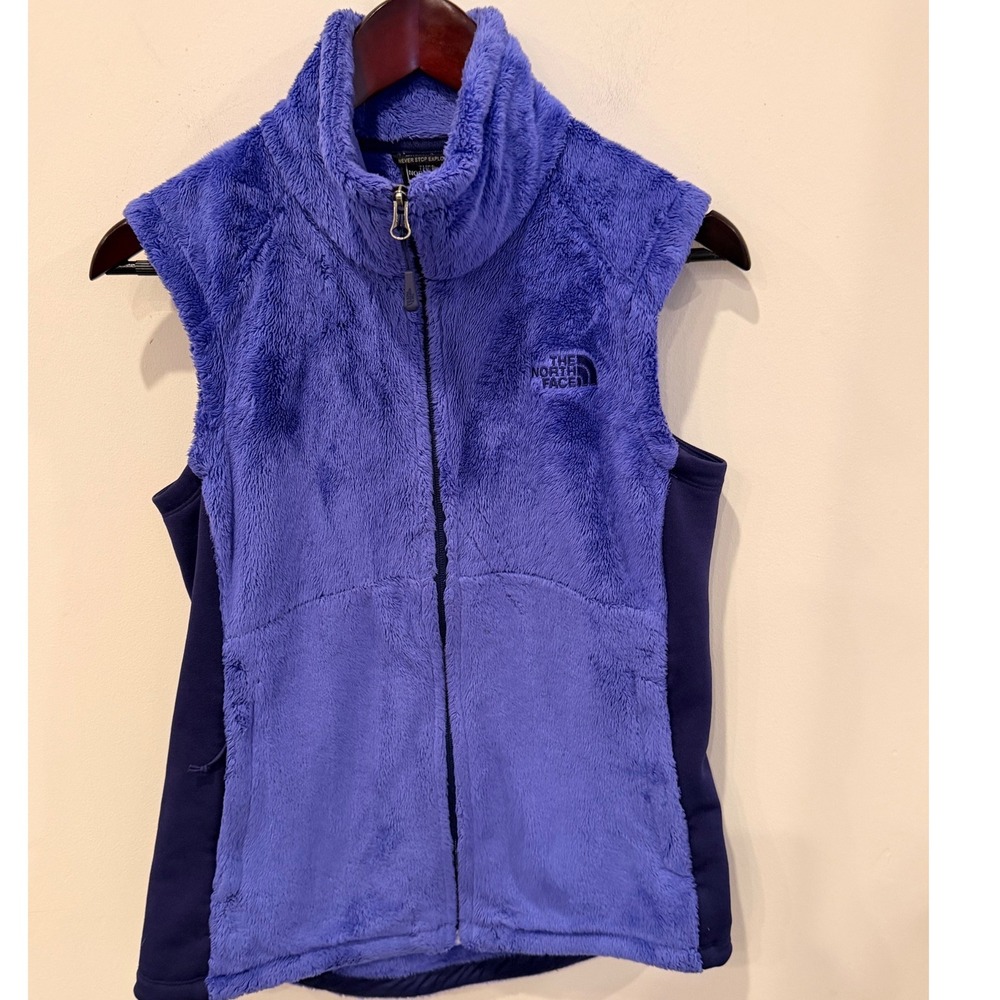 The North Face Osito Fleece Vest Purple Full Zip Womens Medium Mock Neck Soft